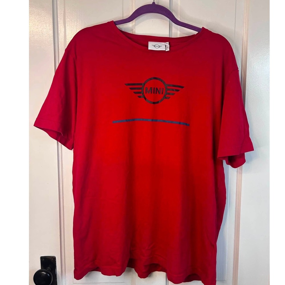 MINI Cooper Logo Graphic T-Shirt Mens XXL Red Excellent Short Sleeve Tee
